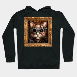 Steampunk Cat Self Portrait Hoodie